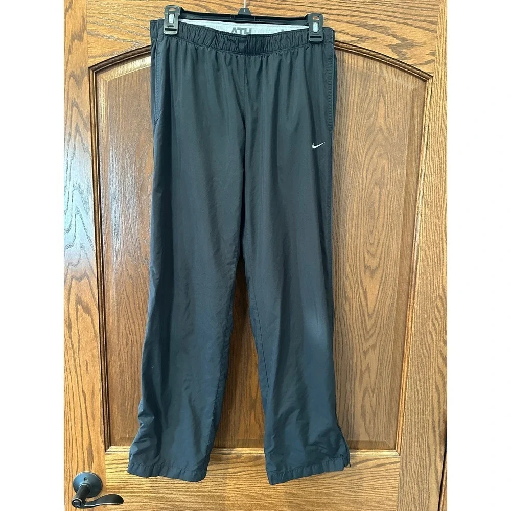 Nike The Athletic Dept. Track Pants Black Zipper Ankle Pockets Mens Small